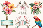 Watercolor Seaside Siesta Clip Art, an Object Illustration by Design Scotch (Thumbnail 2 of 8)