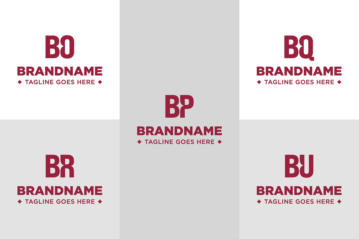 Letters BO BP BQ BR BU Star Logo Set, a Branding & Logo Template by Pray Art Design Studio (Photo 2 of 2)