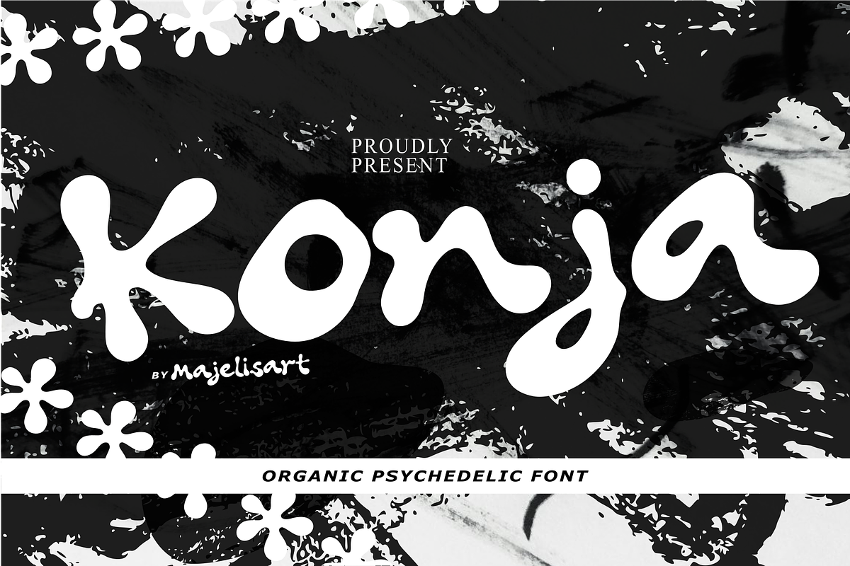 Konja - Organic Psychedelic, a Handwritten Font by Majelis Art (Photo 1 of 7)
