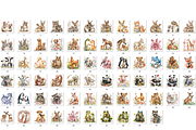 Mother's Day Animals Clipart, a Graphic by GiraffeCreative (Thumbnail 8 of 9)