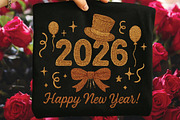 Faux Yarn Happy New Year 2026 PNG, an Illustration by Black Bird Studio (Thumbnail 3 of 8)