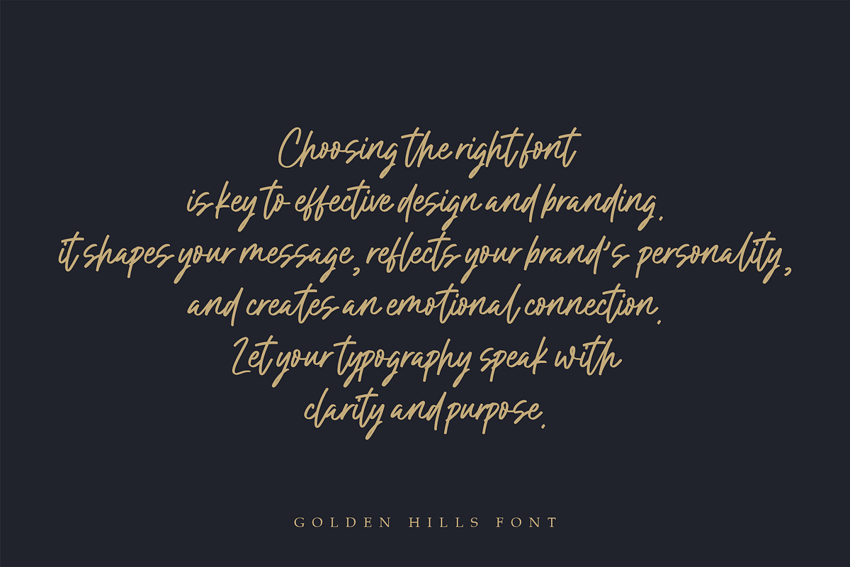 Golden Hills - Handwritten Script, a Script Font by MJB Letters (Photo 8 of 10)