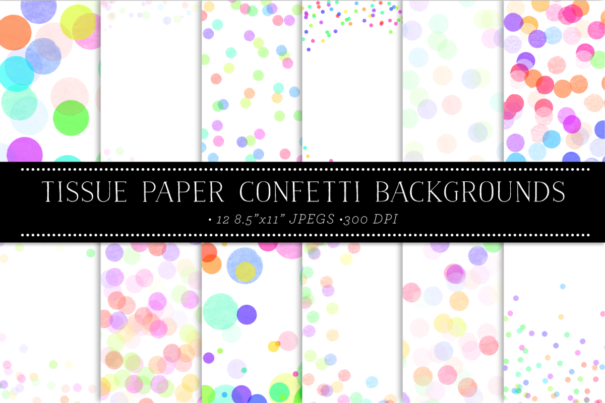 Paper Confetti Backgrounds, a Pattern Graphic by Sugar and Ink (Photo 1 of 3)