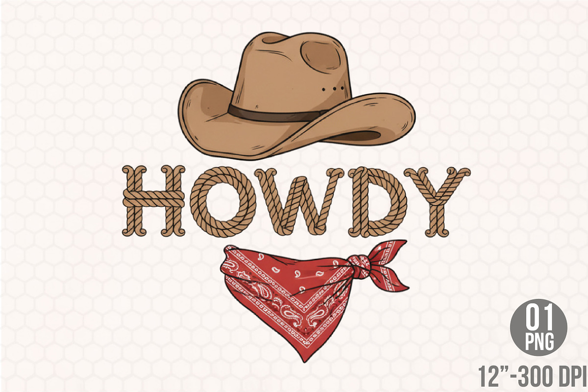 Howdy Cowboy Bow, Western Png, an Illustration by Designking (Photo 1 of 4)