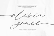 Olivia Grace | Wedding Calligraphy, a Script Font by Pink Coffie (Thumbnail 1 of 11)
