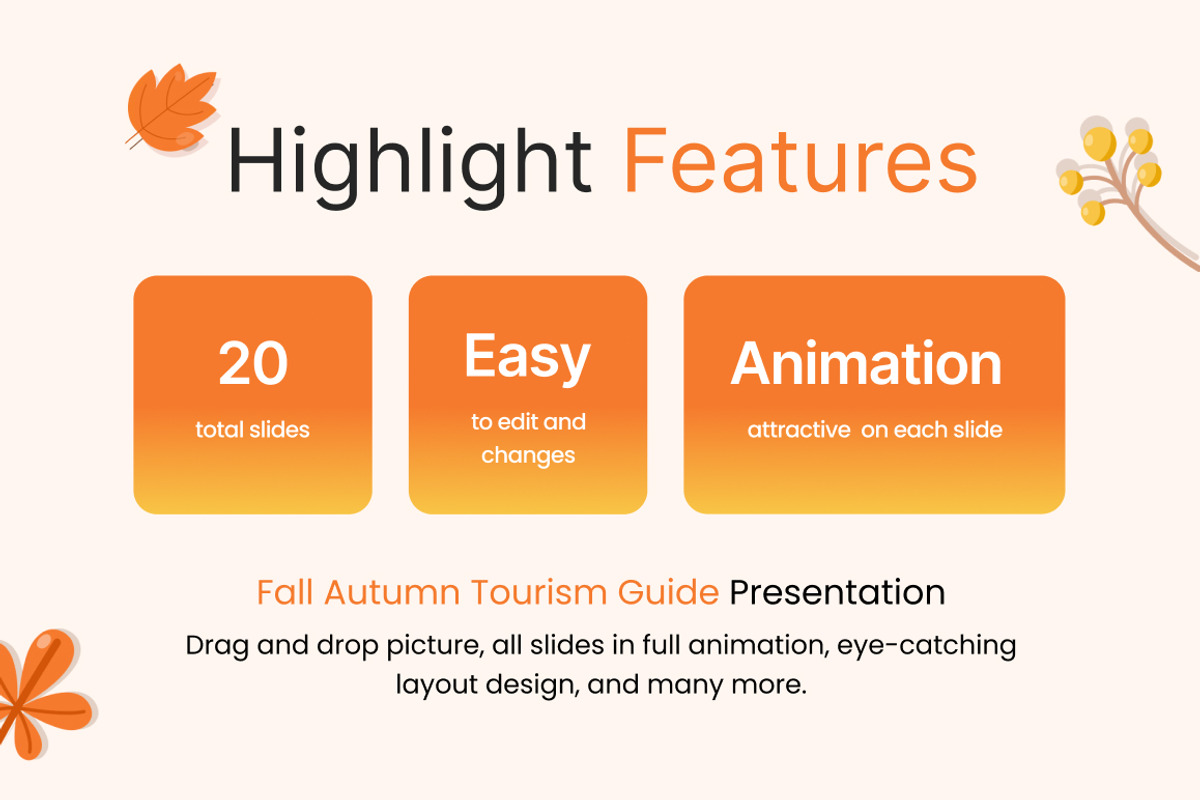 Fall Autumn Tourism Guide Keynote, a Presentation Template by Loin Studio (Photo 2 of 4)