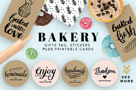 Bakery Printable Cards, a Card Template by Pixejoo