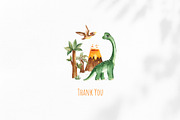 Dino World. Watercolor collection., an Animal Illustration by Kate_Rina (Thumbnail 16 of 16)