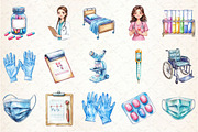 Watercolor Healthcare Medical, a Seasonal Illustration by Rose Art (Thumbnail 2 of 4)