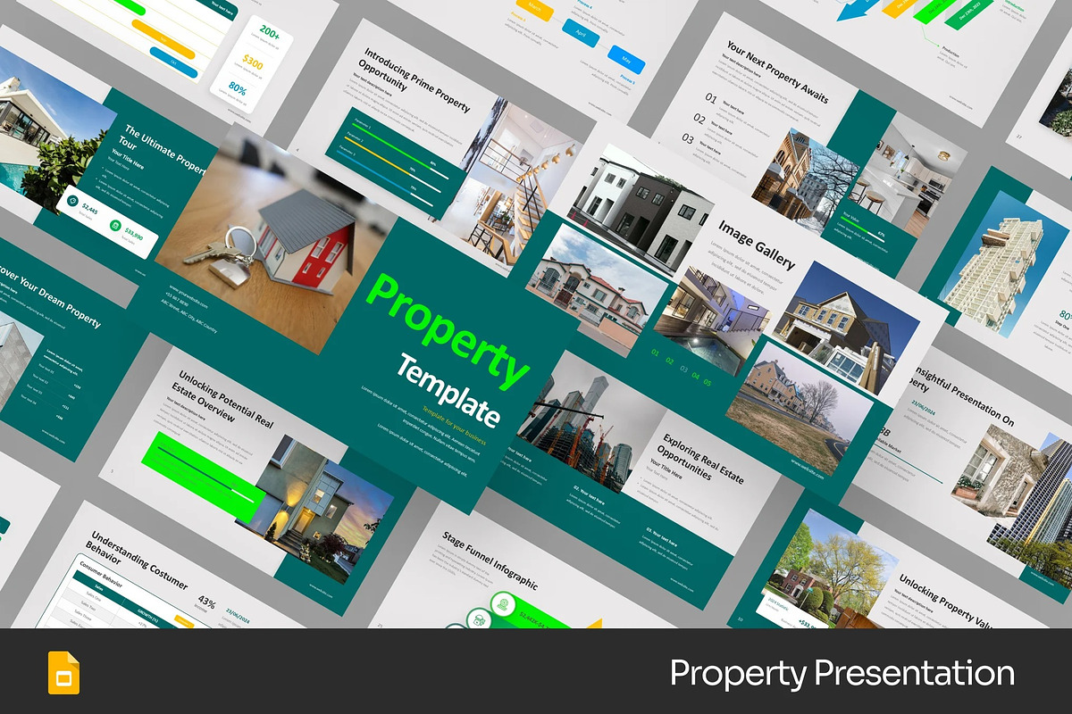 Property Template GSlides PowerPoint, a Presentation Template by Fit-tee (Photo 1 of 2)
