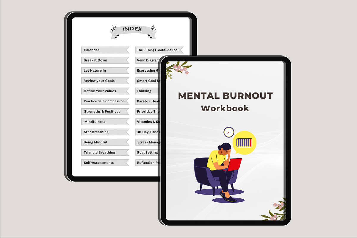 2025 Mental Burnout Workbook Digital, a Stationery Template by Designmela01 (Photo 3 of 8)