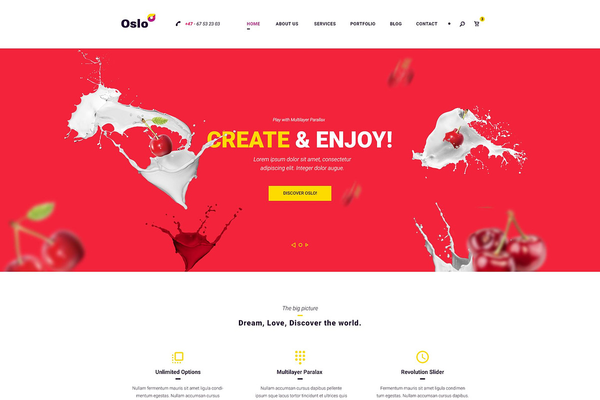 Oslo - Material Design PSD Website, a Websites & App Template by Milo Studio (Photo 5 of 13)