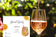 Martini & Aperol Spritz Watercolor, a Food Illustration by Sunshine Art (Thumbnail 3 of 6)