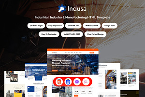 Indusa - Industrial HTML Template