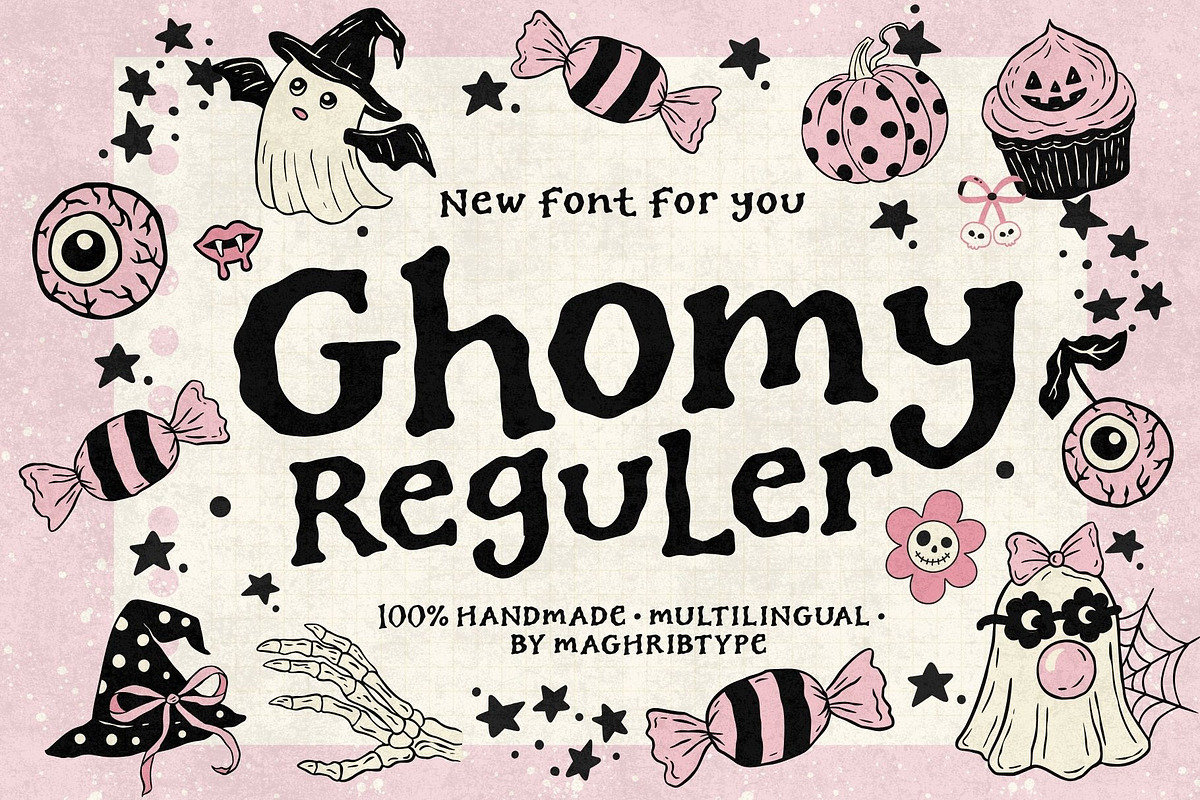 Ghomy Halloween, a Handwritten Font by maghrib (Photo 1 of 10)