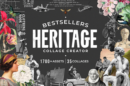 Bestsellers Heritage Collage Creator, an Object Graphic by SNIPESCIENTIST