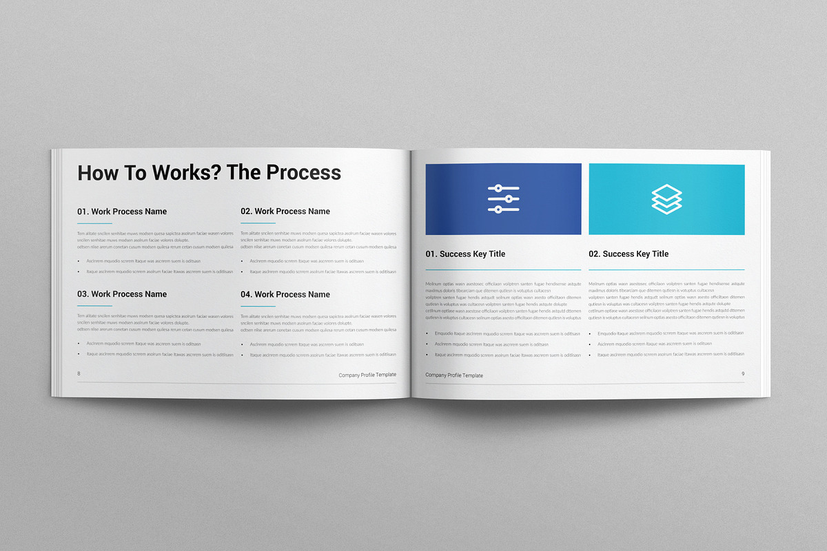 Company Profile Template Landscape, a Brochure Template by E-Type (Photo 4 of 7)