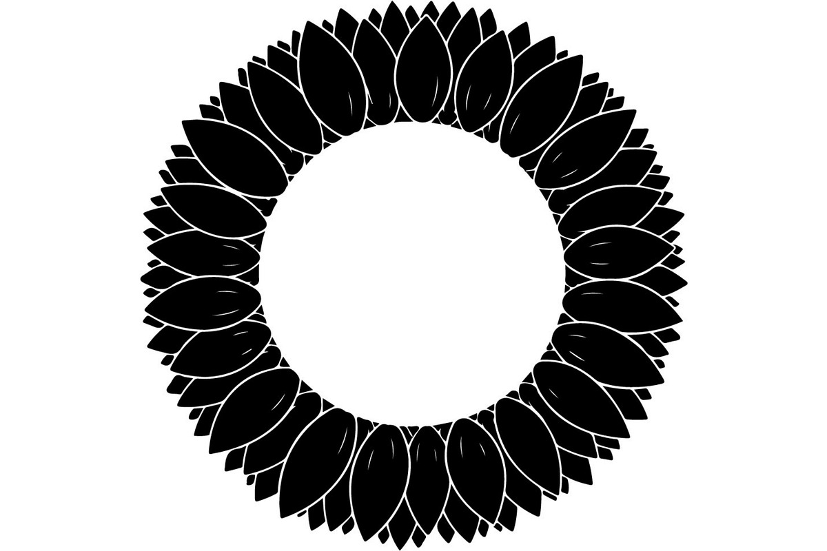 Black Floral Wreath Frame Set, an Illustration by Designer_Momina (Photo 20 of 20)