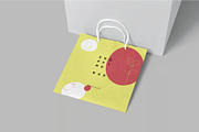 Square Kraft Shopping Bag Mockup, a Packaging Mockup by megostudi0 (Thumbnail 3 of 7)