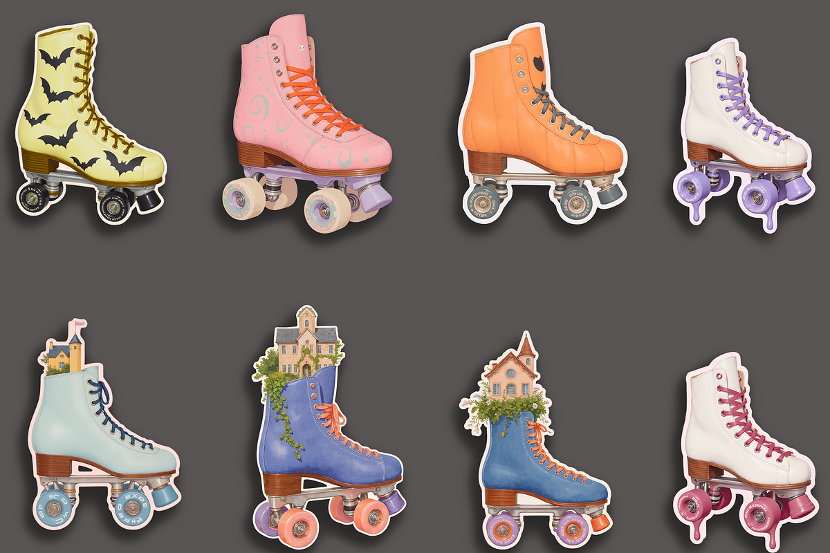 Halloween Roller Skates Clipart, an Object Graphic by Jakayla Digital Co (Photo 6 of 15)