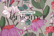 Enigma. Floral Pattern and Graphics, a Pattern Graphic by likorbut (Thumbnail 1 of 11)