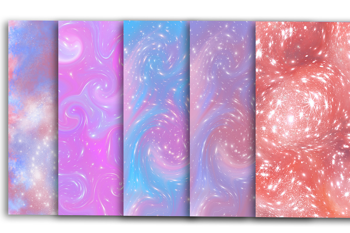 Galaxy Starry Night Digital Papers, a Texture Graphic by BonaDesigns