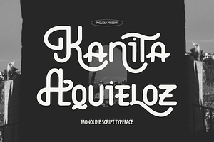 Kanita Aquieloz Monoline Script