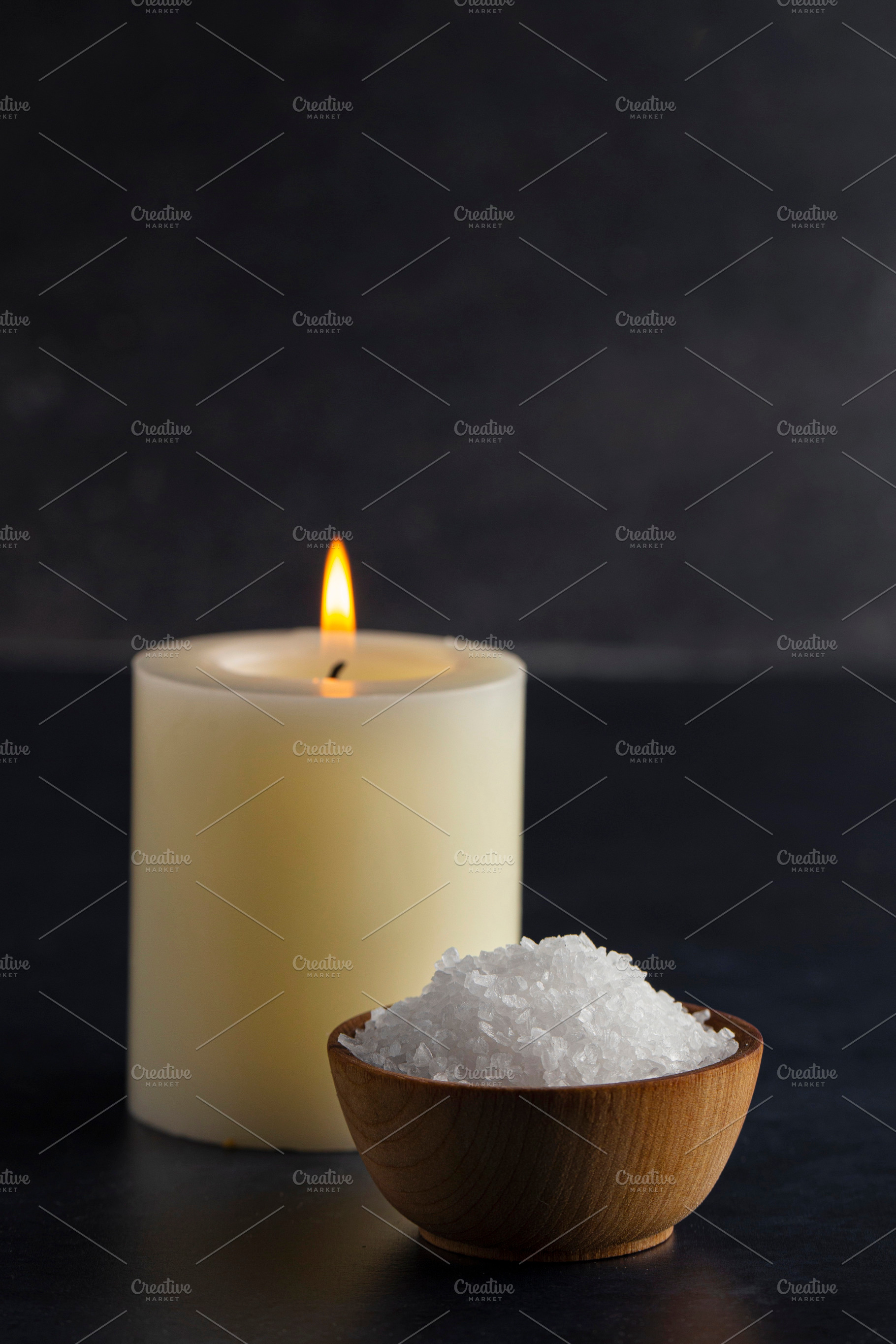 Salt and Light on a Dark Moody Background, a Photo by P Maxwell Photography