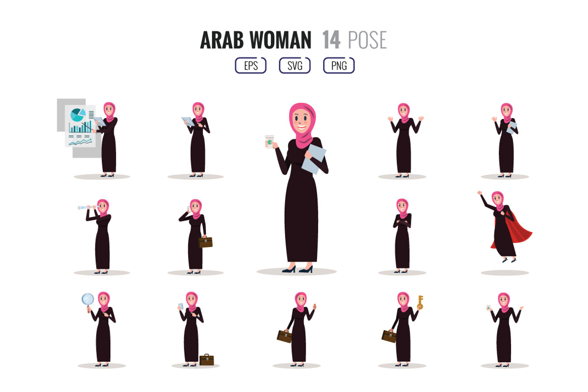 5 Flat Character 70 pose, a Finance Illustration by Foxyard studio (Photo 6 of 6)