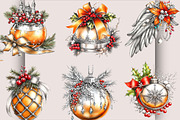 Luxury Christmas Ornament Clipart, a Seasonal Illustration by SVGArt (Thumbnail 2 of 5)