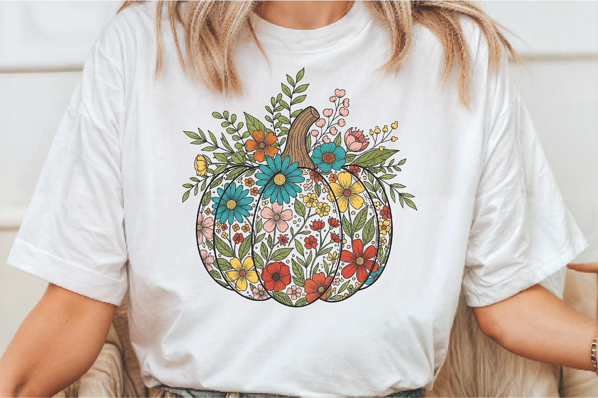 Floral Pumpkin Png Boho Fall Pumpkin, an Illustration by Libby Wishes (Photo 3 of 5)