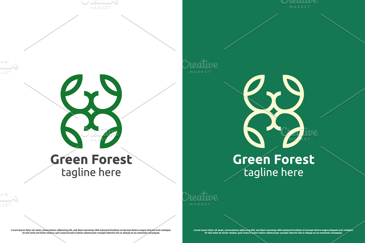 Abstract Green Forest Logo Design, a Branding & Logo Template by Morvana Crew