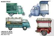 Watercolor farm food market car, a Transportation Illustration by yana.fefelova (Thumbnail 2 of 4)