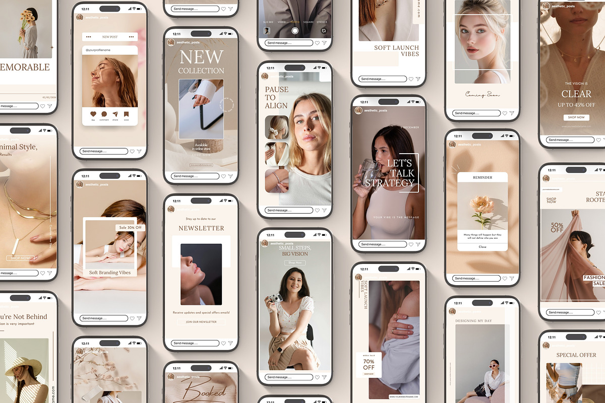Minimal Instagram Post & Stories, a Social Media Template by nwdigitalstore (Photo 2 of 10)