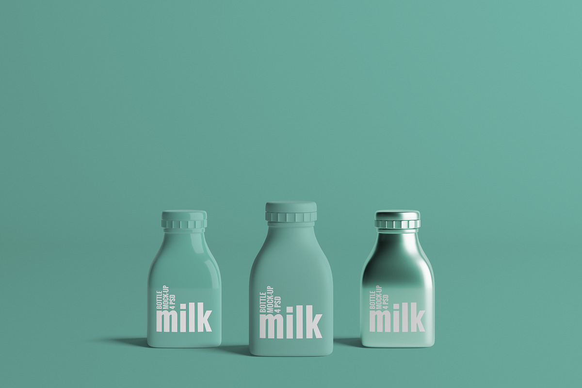 Milk Bottle Mock-Up 2 (Small), a Packaging Mockup by AY Mock-Ups (Photo 10 of 11)
