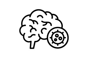 Virus Line Icon, an Icon by Pexelpy