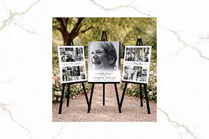 3 Panel Funeral Collage Canva FR006, a Poster Template by TyphoonStudio