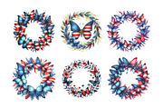 4th of July Butterfly Wreath Bundle, an Illustration by Daily.Designs (Thumbnail 3 of 5)