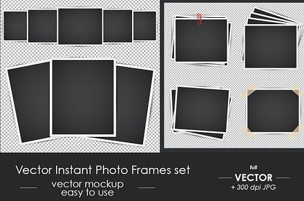 Vector Instant Photo Frames set
