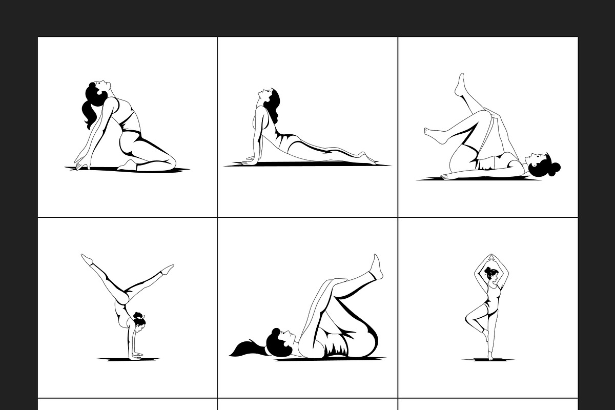 Yoga Poses Illustration Set, a Sport Illustration by Creative Stall (Photo 11 of 11)