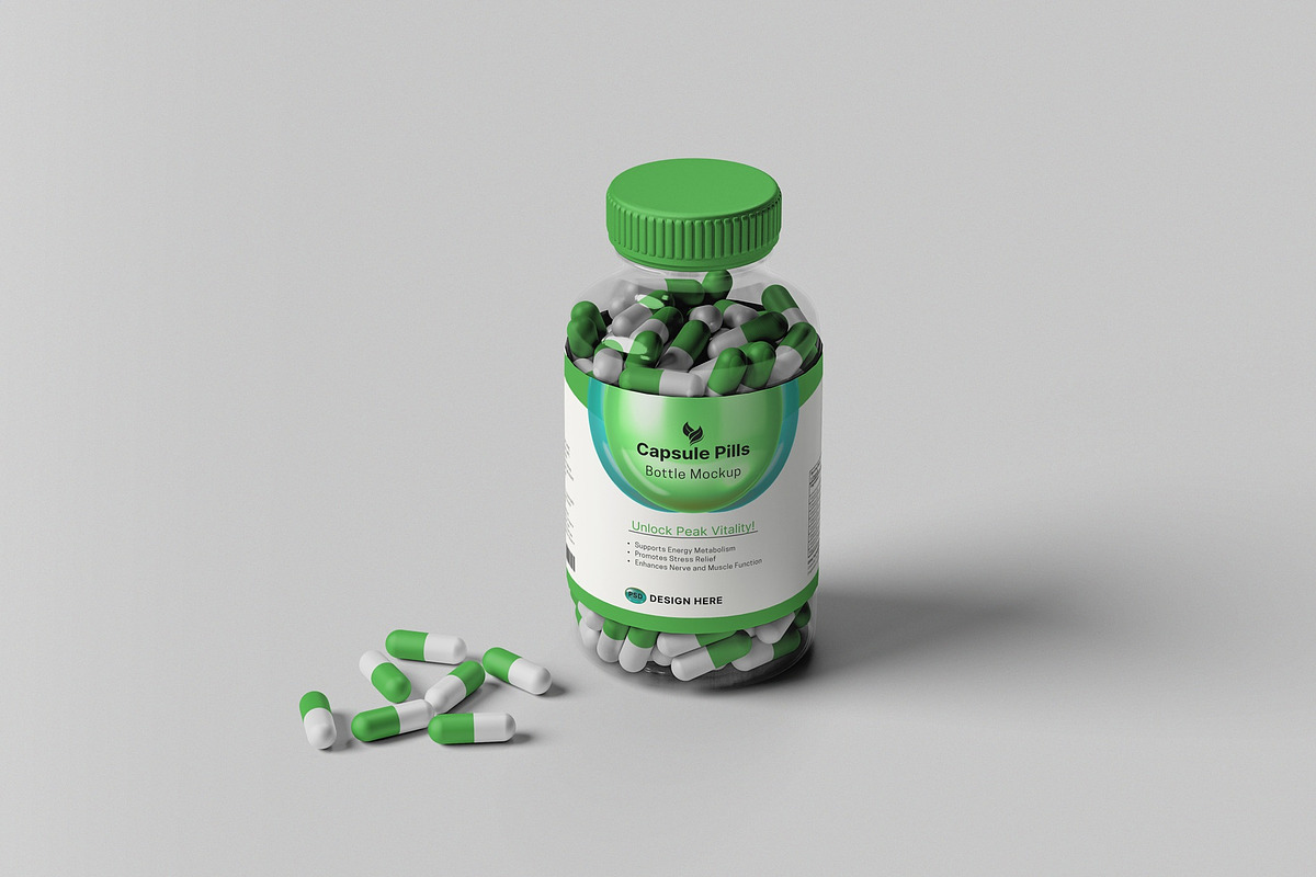 Pills Bottle Mockup, a Packaging Mockup by hokagata (Photo 5 of 5)