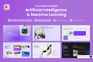 AI & Machine Learning Power Point, a Presentation Template by SLAB! Design