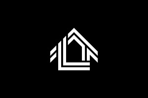 Modern L Letter House Logo Template