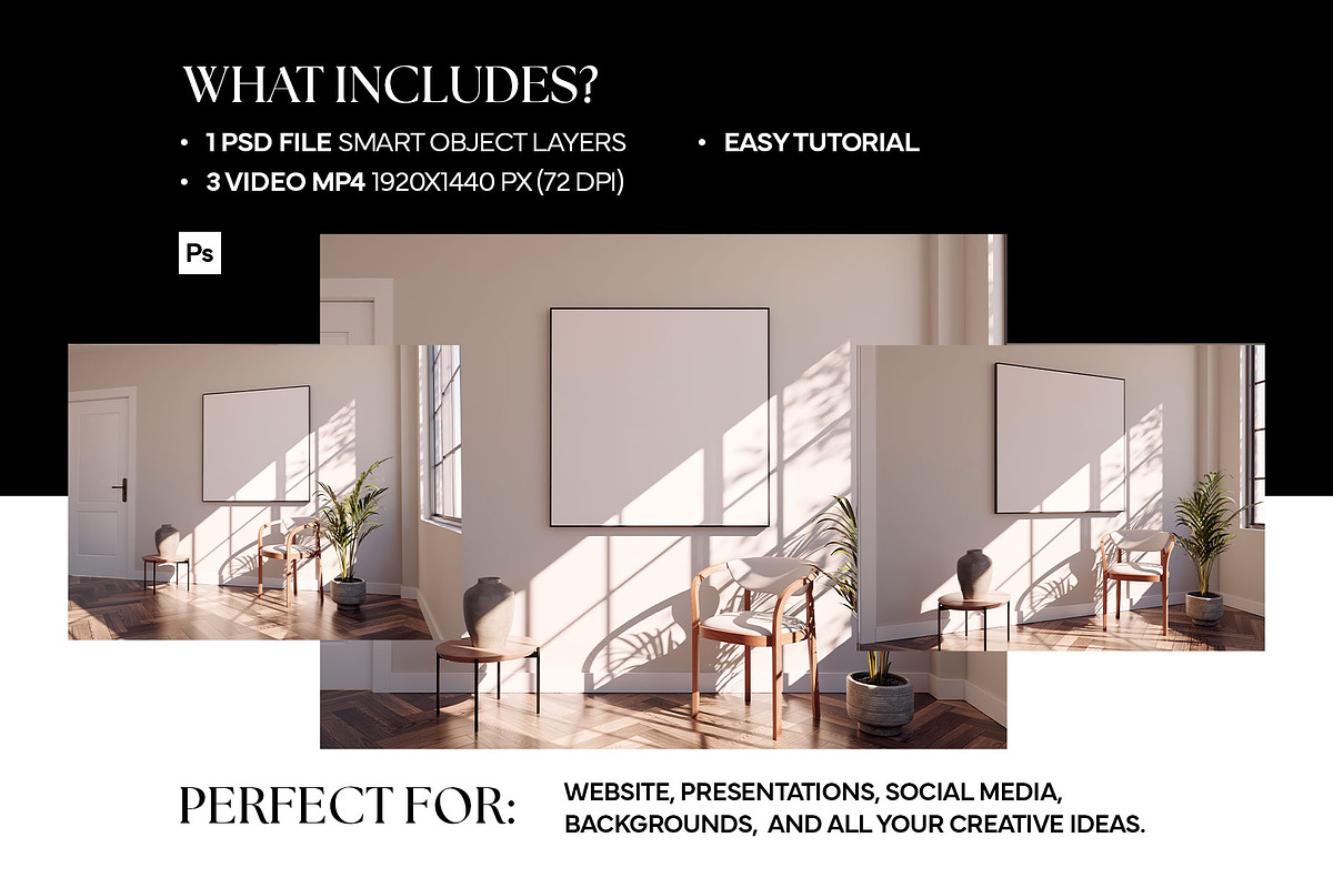 Frame Video Mockup Waiting Room PSD, an Advertising Mockup by Drava Mockup (Photo 6 of 6)