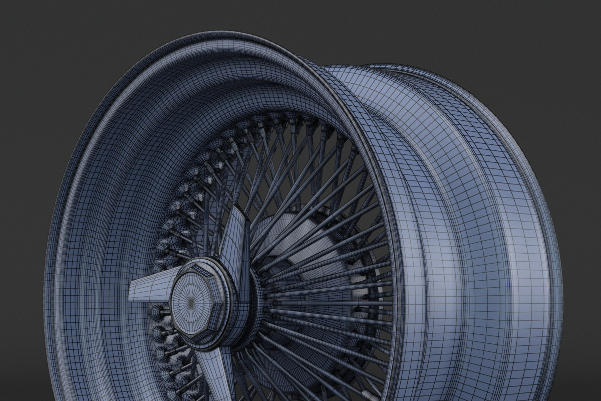 100 Spoke Wire Wheel Rim, a Cars & Vehicle 3D Model by Alartimodels (Photo 9 of 15)