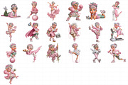 Funny Fitness Grandma Clipart, an Illustration by Daily.Designs (Thumbnail 3 of 5)