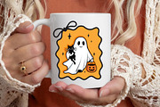 Halloween Ghost Cat Hand-Drawn Frame, an Illustration by CreationArt (Thumbnail 4 of 5)
