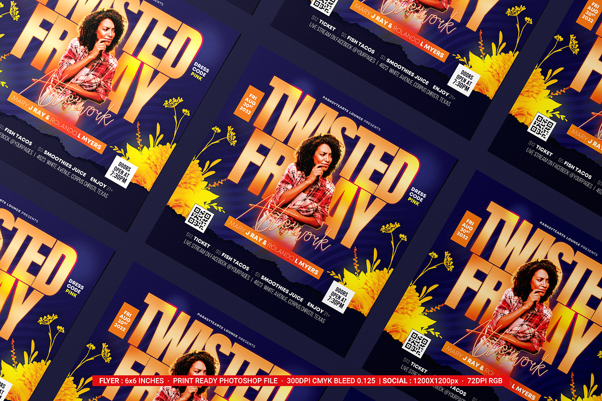 Ladies Night Party Bundle, a Flyer Template by iDoodle Studio