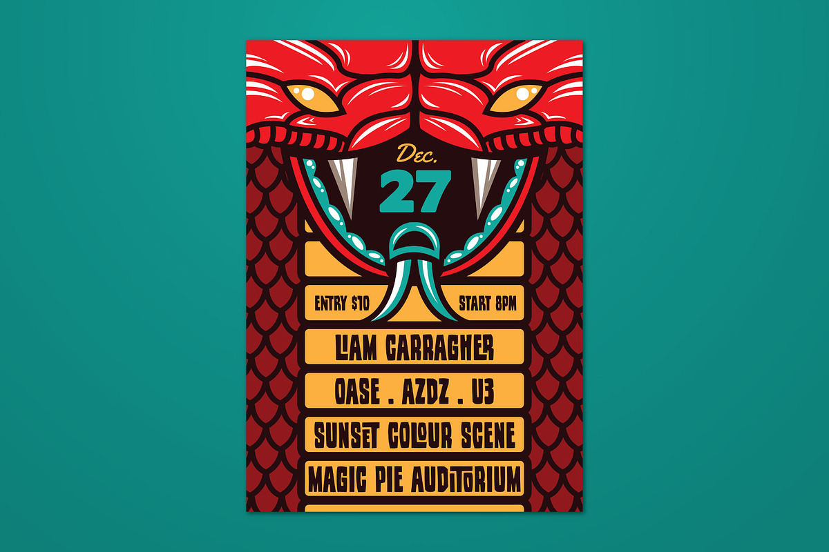Cobra Indie Rock Flyer, a Flyer Template by ashenterprise (Photo 1 of 3)