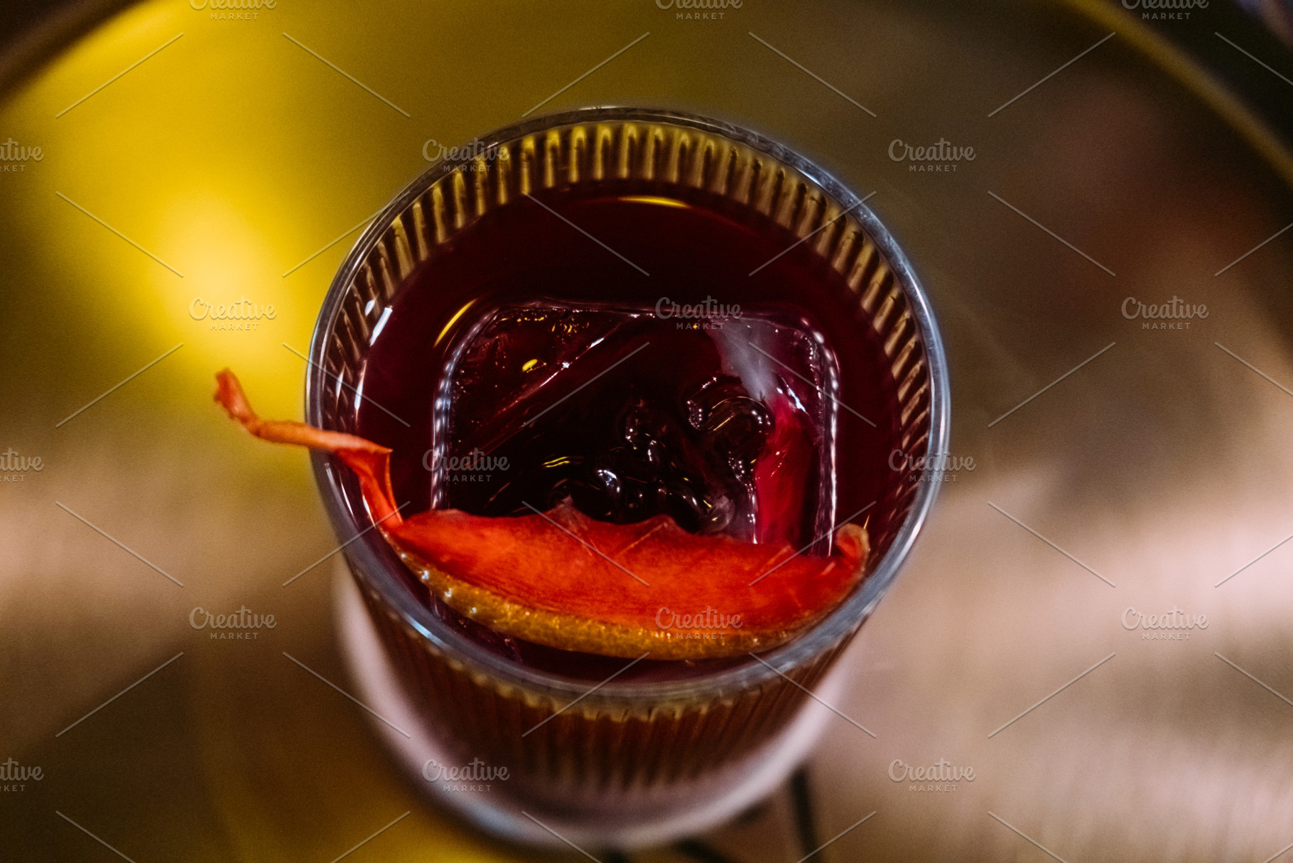 Negroni glass alcoholic drink cocktail mix pub, a Food & Drink Photo by Photo Drive Studio